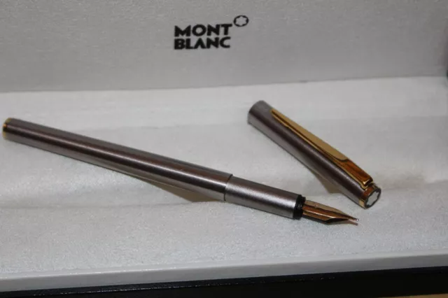 Montblanc Noblesse Füllfederhalter Fountain Pen 80er Jahre silbern, Mont Blanc