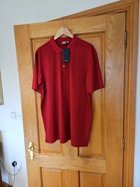 PING Mens Lincoln Golf Polo Shirt - Rich Red - Size XXL - BNWT