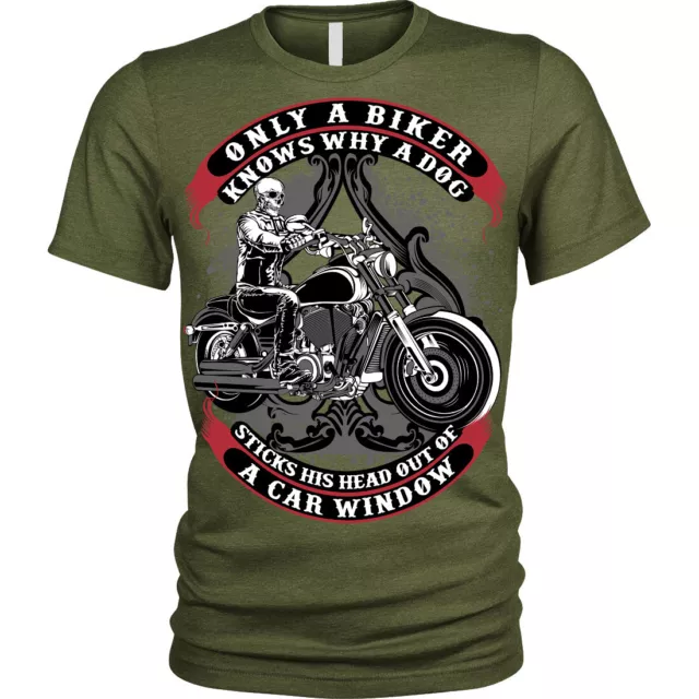 T-shirt Only A Biker divertente moto unisex uomo