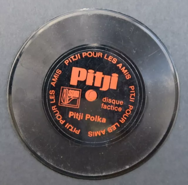 Ancien sous-bock bière PITJI Polka vynile beer beermat coaster Bierdeckel 13