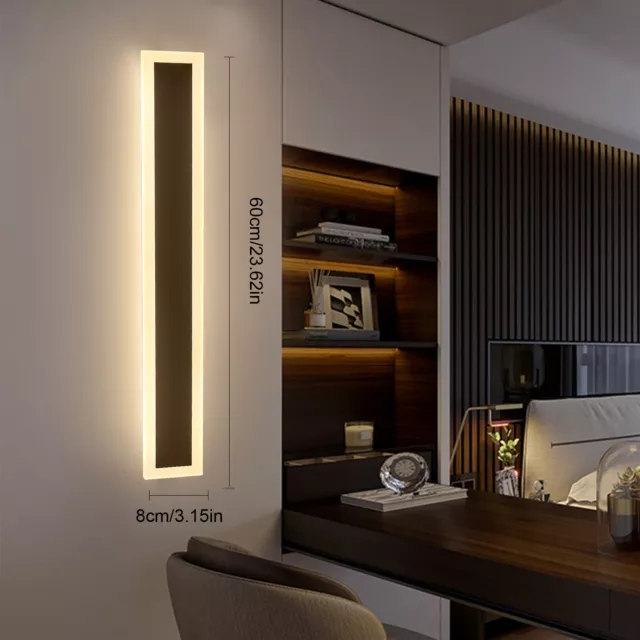 Lámpara de pared LED aplique impermeable lámpara interior luces exteriores tira larga moderna