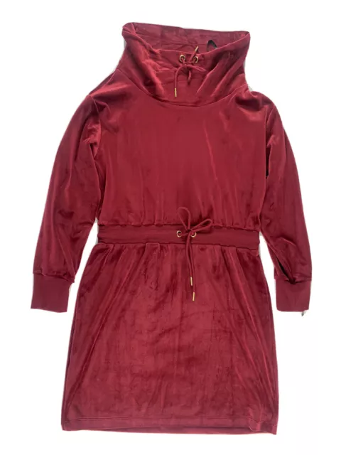 NEW Calvin Klein Velour Dress Adult Large Burgundy Cowl Neck Womens NWT