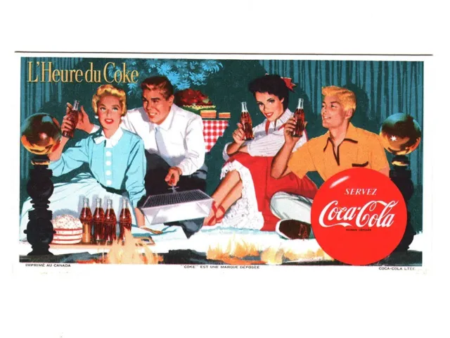 Coca-Cola  French Canadian Blotter (ca 1950)