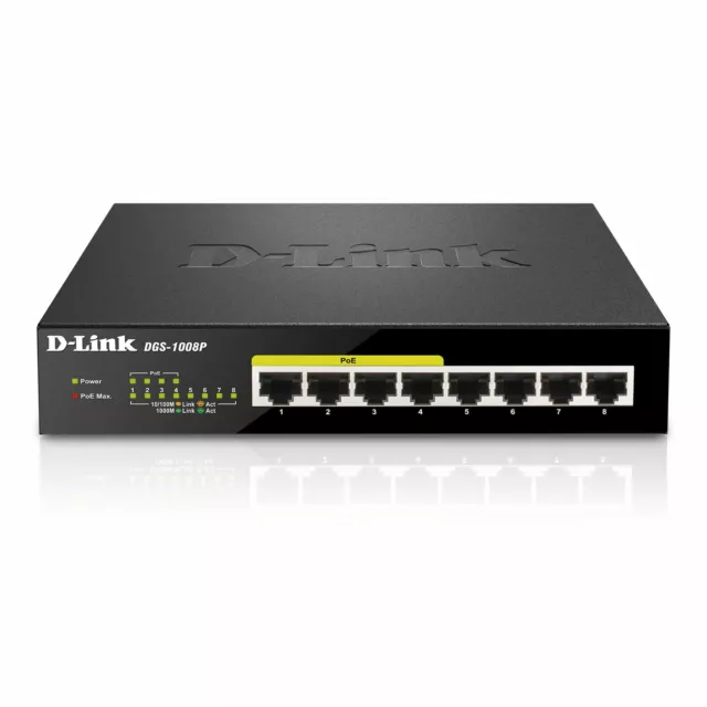 D-Link DGS-1008P 8-Port Layer2 Gigabit Switch