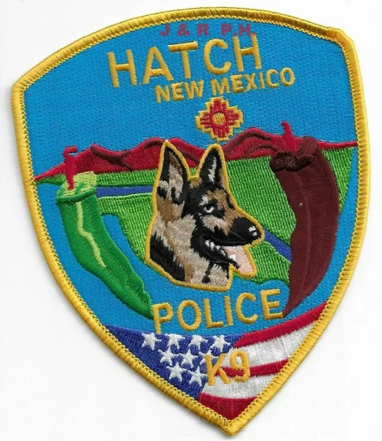 Hatch  K-9, New Mexico (4" x 5" size) shoulder police patch (fire)