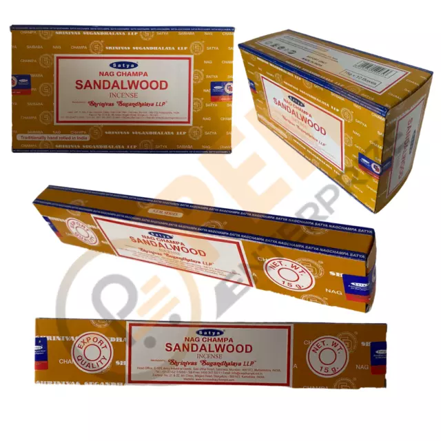 Original Satya Sai Baba Sandalwood Nag Champa Incense Agarbatti Sticks 15Gm Pack