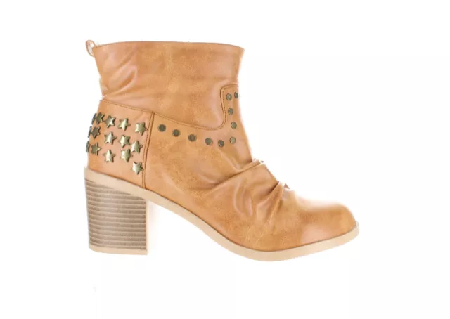Michael Antonio Womens Jinxy Tan Ankle Boots Size 6 (1789670)