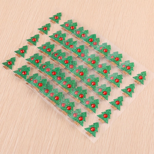 2x Glitter Aufkleber Weihnachten Fenster Klammert Weihnachten Kleine Geschenke 7