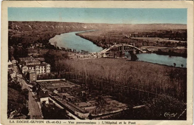 CPA La ROCHE-GUYON - Panoramic View - L'Hopital et le Pont(519616)