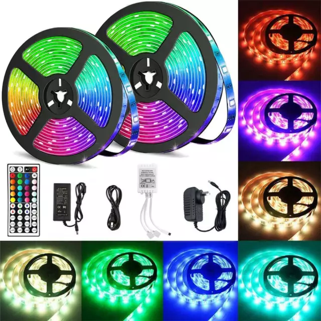 RGB LED STRIP Lights 5050 IP65 Waterproof 1m 30m 12V 44key IR