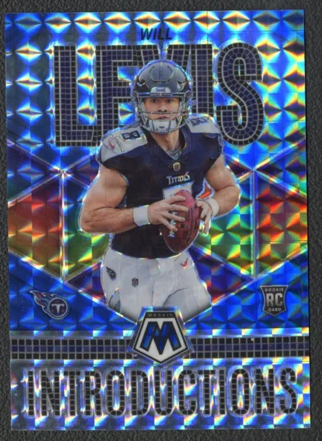 2023 Panini Mosaic Will Levis RC Introductions Mosaic Blue Prizm /99 Titans