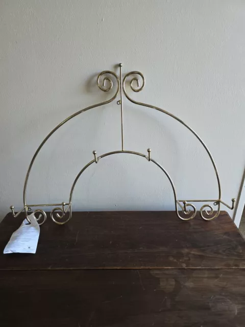 VTG Home Interior Metal Victorian Arched Wall Hanging Triple Plate Rack/Holder