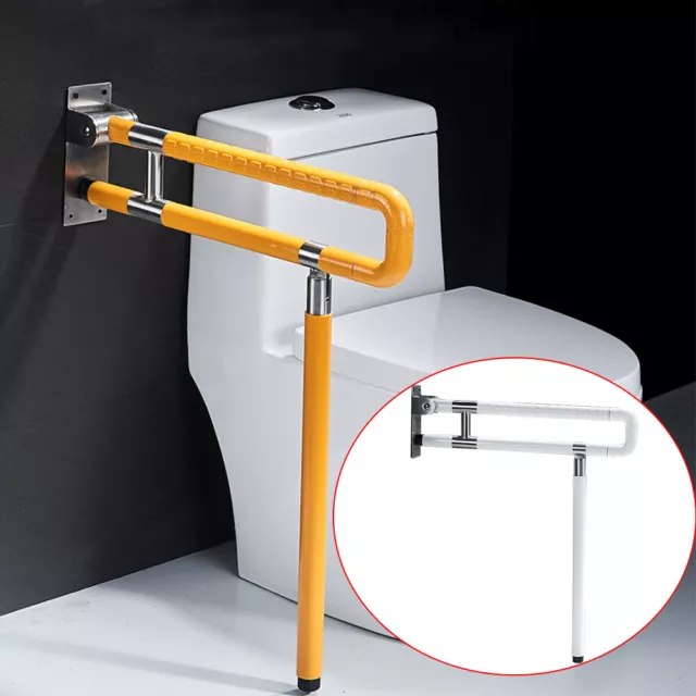 Foldable Toilet/Bathroom Drop Down Safety Rail Handle Grab Arm Bar Support Aid