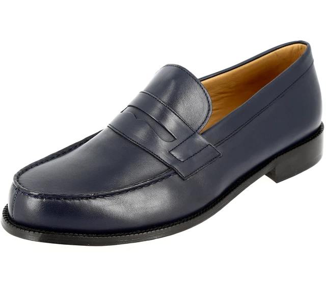 Mocassin homme de ville en cuir bleu BELYM 100