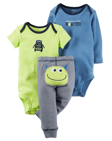 Carters Infant Boys 3pc Little Character Set Wild About Mommy Size NB NWT