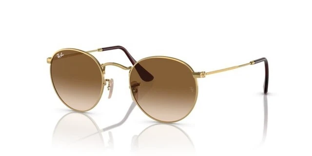 Gafas de sol Ray-Ban RB3447 ROUND METAL 001/51 GOLD/CLEAR GRADIENT BROWN CAL.50