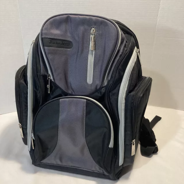 J Is For Jeep Backpack Black/Grey Bag/Diaperbag F2