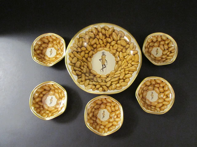 Vintage Planters Peanut Tin Dish Set - Mr. Peanut Memorabilia