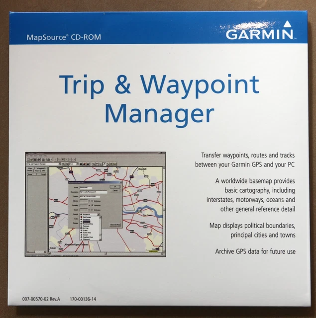 Garmin MapSource CD-ROM Trip and Waypoint Manager Version 5