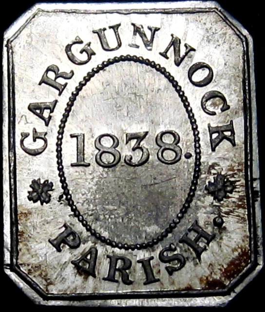 1838 Gargunnock Sterlingshire Scotland Communion Token Burz 2725 Ex Burzinski