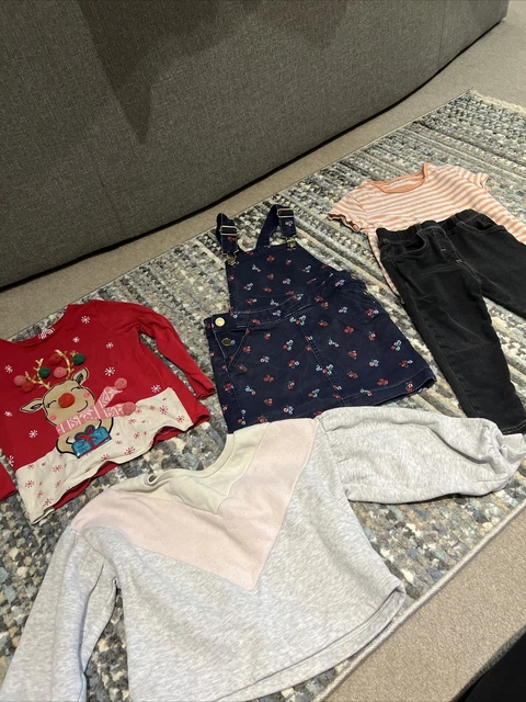 Girls Age 3 Clothing Lot Bundle Dress Top Jumper Jeans