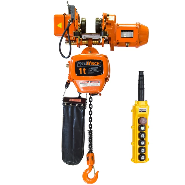PROWINCH 1 TON Electric Chain Hoist Trolley 20ft. G100 M4/H3 220~240 ...