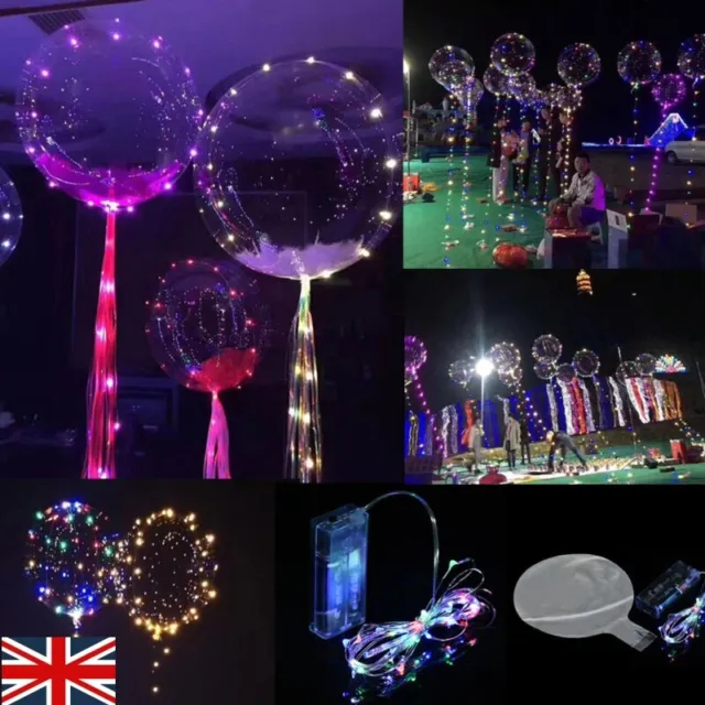 LED Balloons Light Up PERFECT PARTY Decoration for Wedding Kids Birthday UK