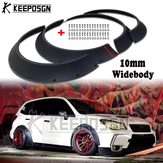 4" CONCAVE Fender Flares Widebody Bolt-On Wheel Arches For Subaru 4th Forester