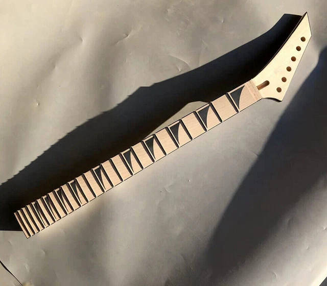 REVERSE 24FRET GUITAR Neck Maple Fretboard Locking Nut 25.5inch Scale
