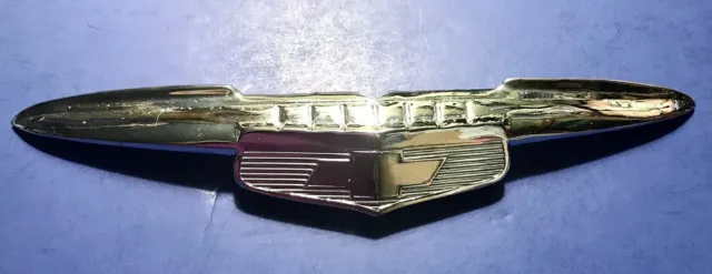 Vtg 1950s Chevrolet Chevy Hood Ornament Fender Emblem Badge Chrome 16.5”