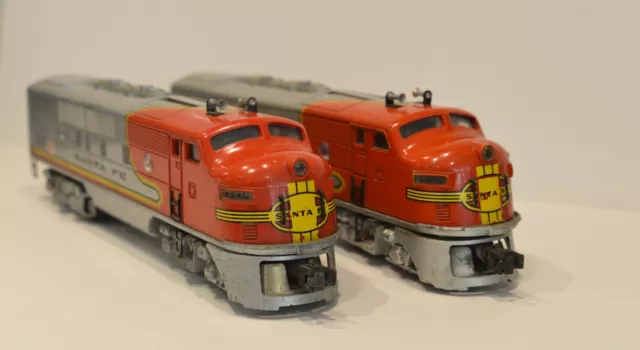 Lionel 2343 Santa Fe Aa Passenger F3 Diesels Very Good Condition