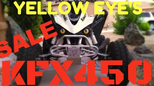 KFX 450 KAWASAKI YELLOW  Eyes HeadLight Covers All Years