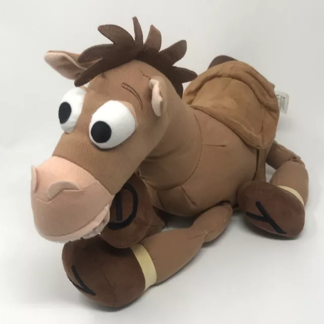 Toy story bullseye peluche disney store uk cavallo di legno 17"" pixar