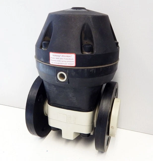 GEMÜ tipo 690 DN32DA40PN10 pneumatico 3-6 bar. Valvola a membrana flangia EPDM - inutilizzata-