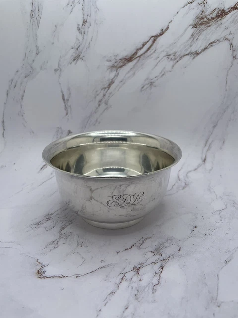 Tiffany  & Co Makers Sterling Silver Candy Bowl - 5.69 OZT TW - Monogram “EDL”