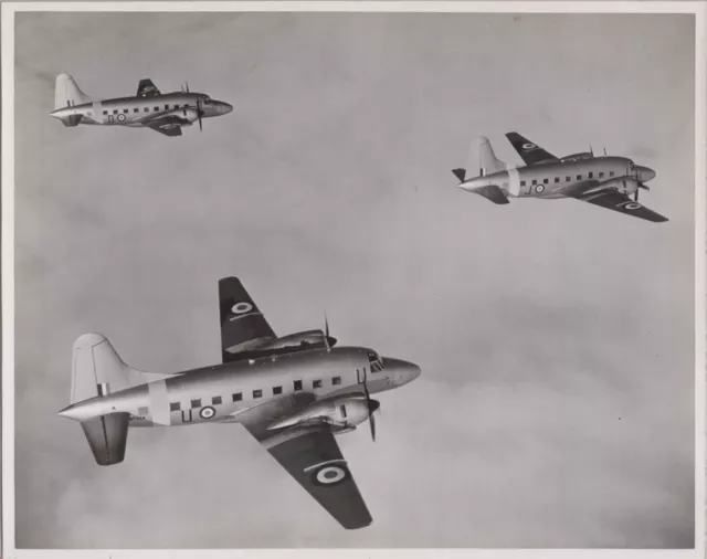 Vickers Varsity Formation Original Vintage Press Photo Raf Royal Air Force 24