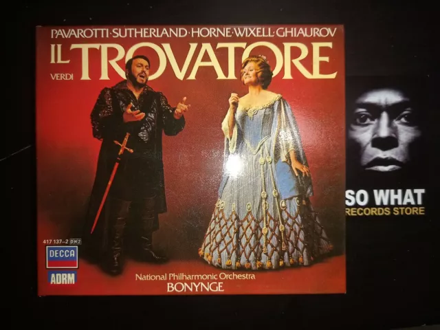 Vertes - Il Trovatore. Pavarotti Sutherland Bonynge. Box 2 CD Decca