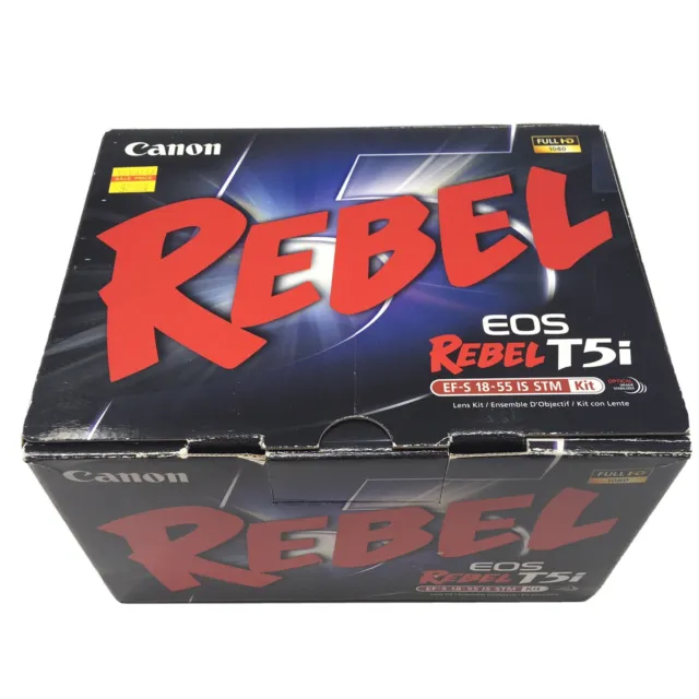 CANON EOS REBEL T5i 18-55 KIT *EMPTY BOX ONLY* GOOD CONDITION, FREE SHIPPING!