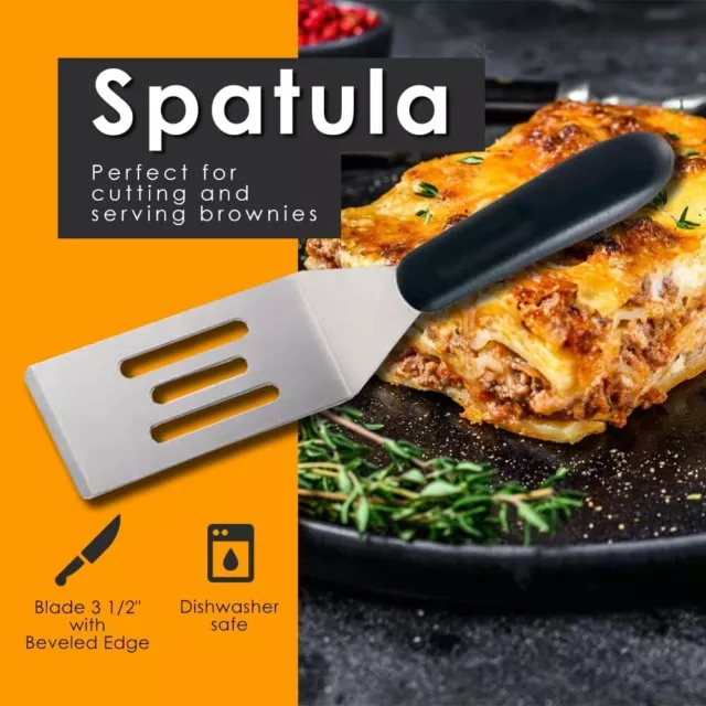Pampered Chef Mini Nylon Serving Spatula Aqua Teal Kitchen Baking Utensil  1406