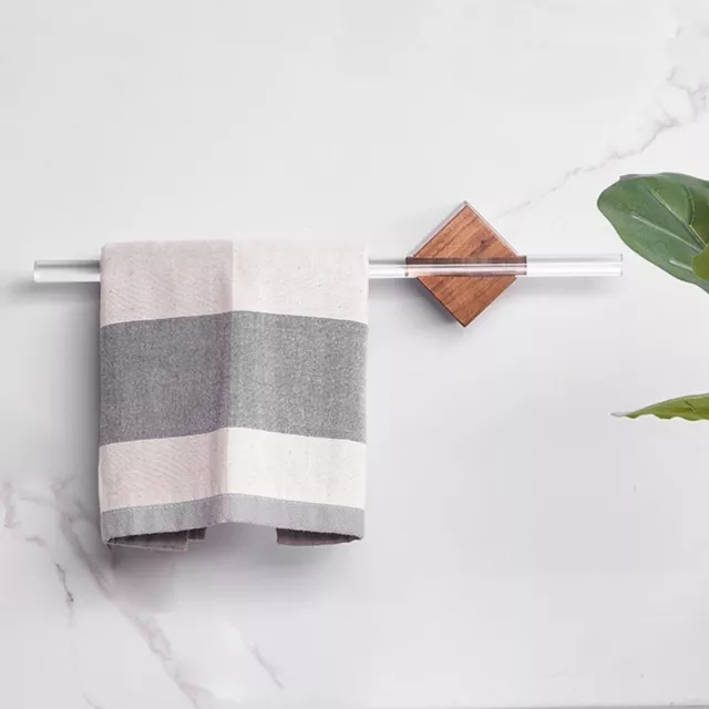 Walnut Towel Rack Punch-Free Ornament Durable Towel Rod  Home