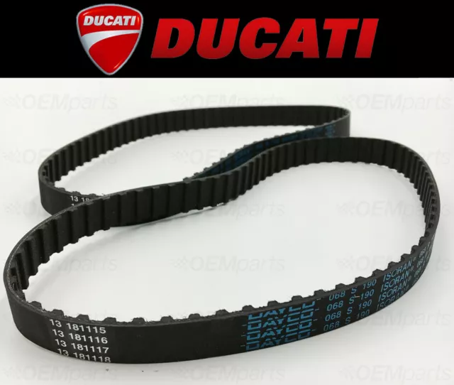 Set of (2) Camshaft SQUARE Timing Belts Ducati 400/600/750 (See Fitment Chart)