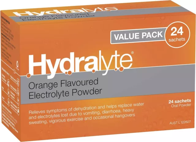 Hydralyte Electrolyte Powder 24 Sachets - Orange Flavoured Rehydration 2