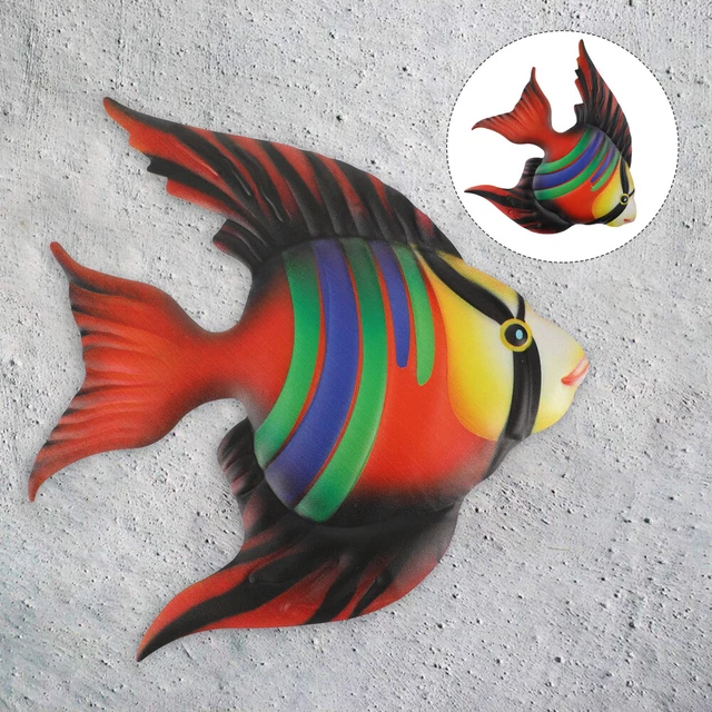 Eiserner Fisch Gartenwandkunst Aus Metall Dekorative Zierfisch