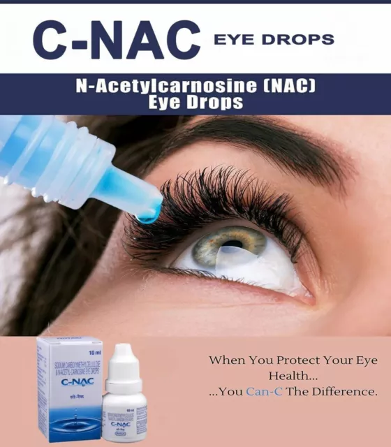 3 X C-NAC Eye Drops Cure Cataracte Carnosine NAC Glaucoma BrightC Clarity