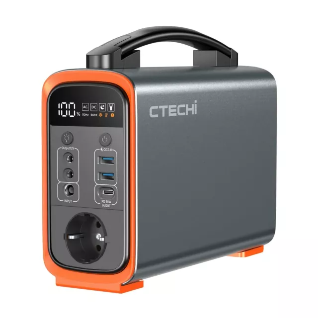 CTECHi Générateur Solaire 518Wh/500W, LiFePO4 Batterie Centrale Électrique  