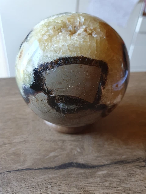 Septarien Kugel xxxl, Mineralien, Druse, Geode, 1335 Gramm schwer, Drachenstein