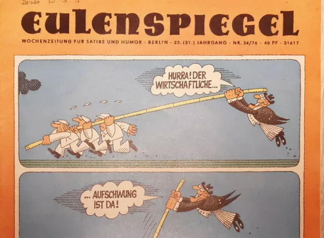 Eulenspiegel 34-1976 original DDR Satire Magazin Zeitschrift 45.Geburtstag 2021 