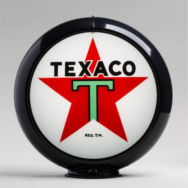 Texaco Star Gas Pump Globe 13.5" in Black Plastic Body (G192) FREE US SHIPPING