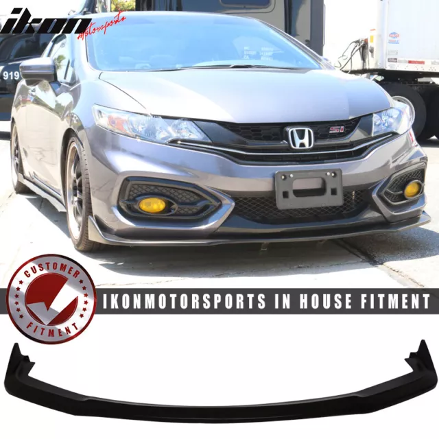 Fits 14-15 Honda Civic Coupe 2Dr CS2 Style Unpainted Front Bumper Lip Spoiler PU