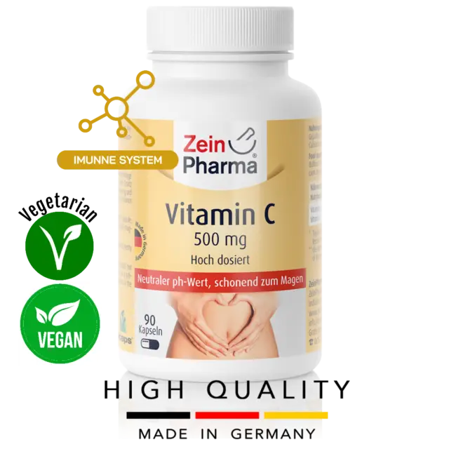 Vitamine C tamponnée 500 mg (90 gélules) VEGAN ZEINPHARMA PH Neutro